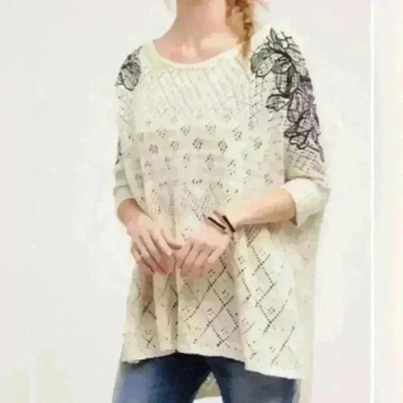 Knitted & Knotted by Anthropologie Oversized Loose Knit Tunic Sweater - M/L - Picture 1 of 11